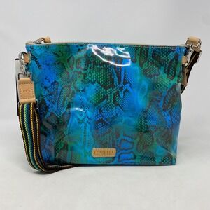 NWT Consuela Blue and Green Cade Downtown Crossbody Bag